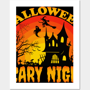 Halloween Scary Night Creepy Posters and Art